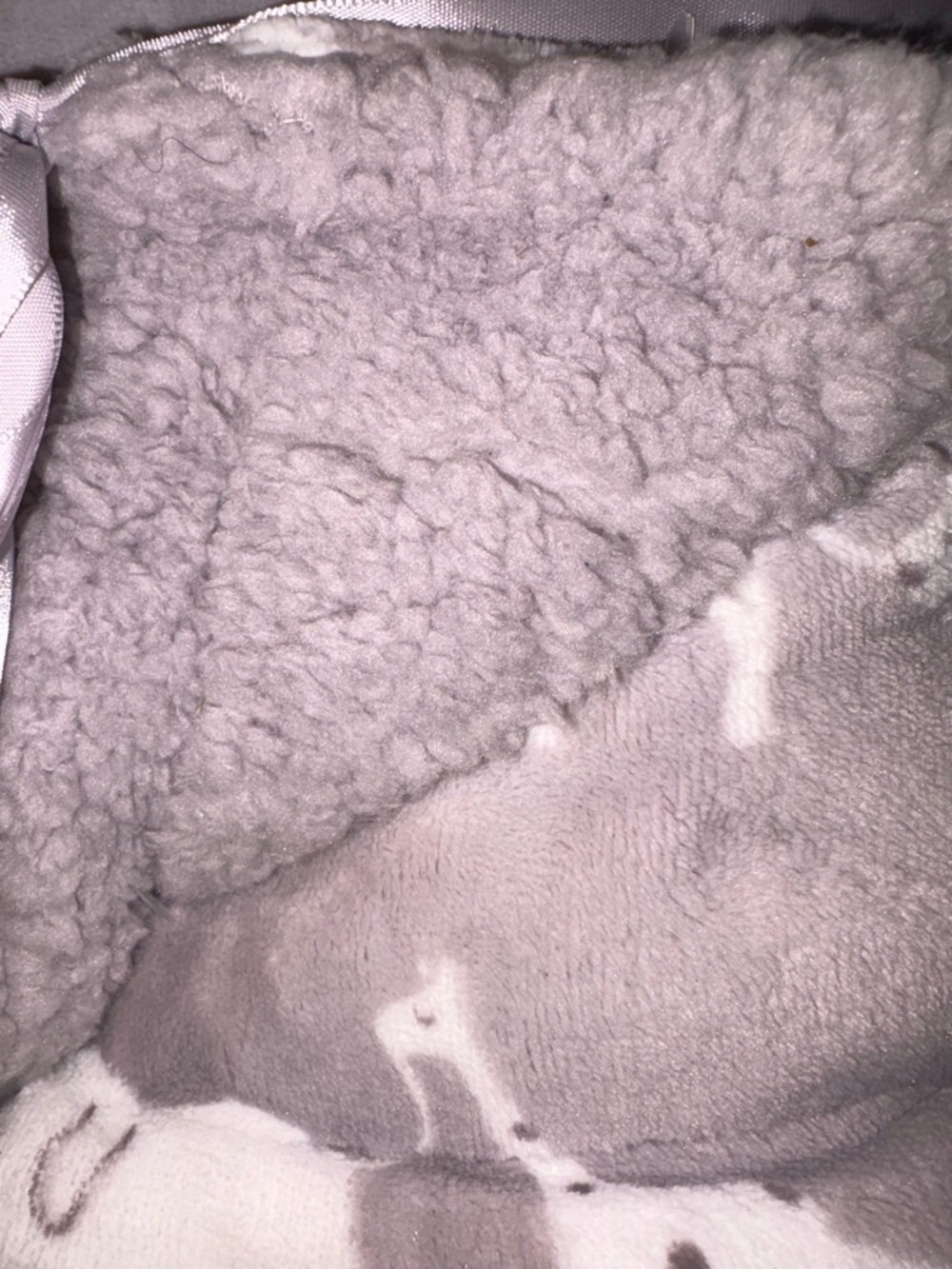 Gray Safari Plush Sherpa Throw Blanket - Picture 3 of 4